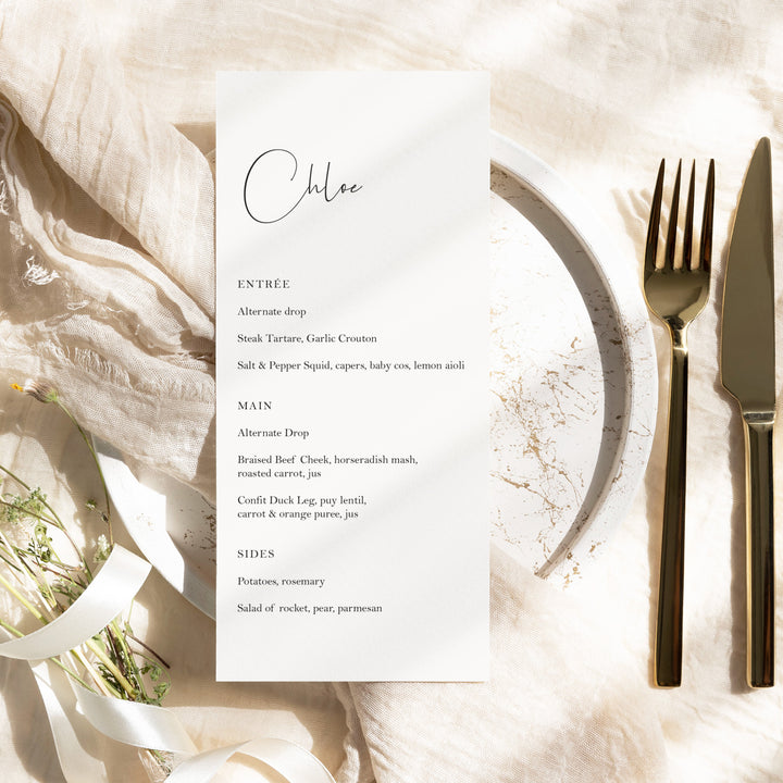 CHLOE Menu