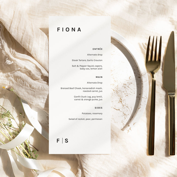 FIONA Menu