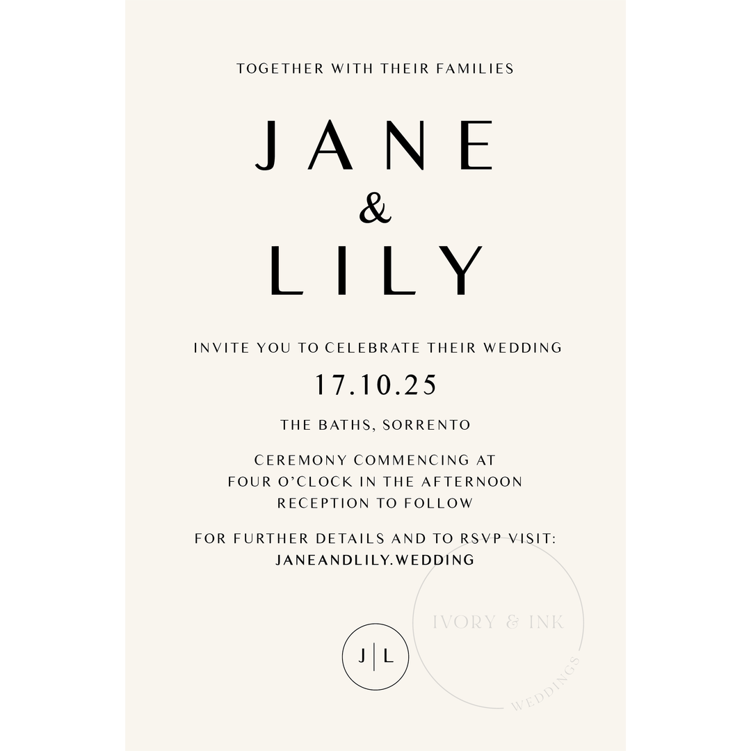 JANE Invitation Suite