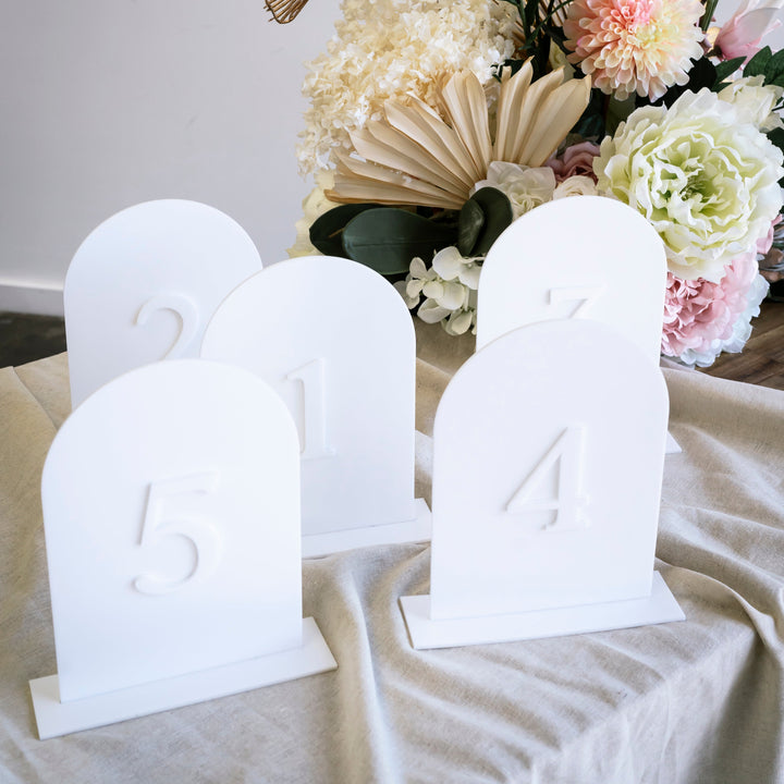 Layered Acrylic Table Numbers