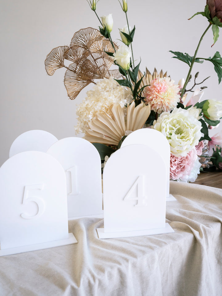 Layered Acrylic Table Numbers