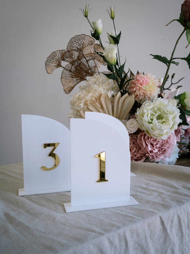 Layered Acrylic Table Numbers