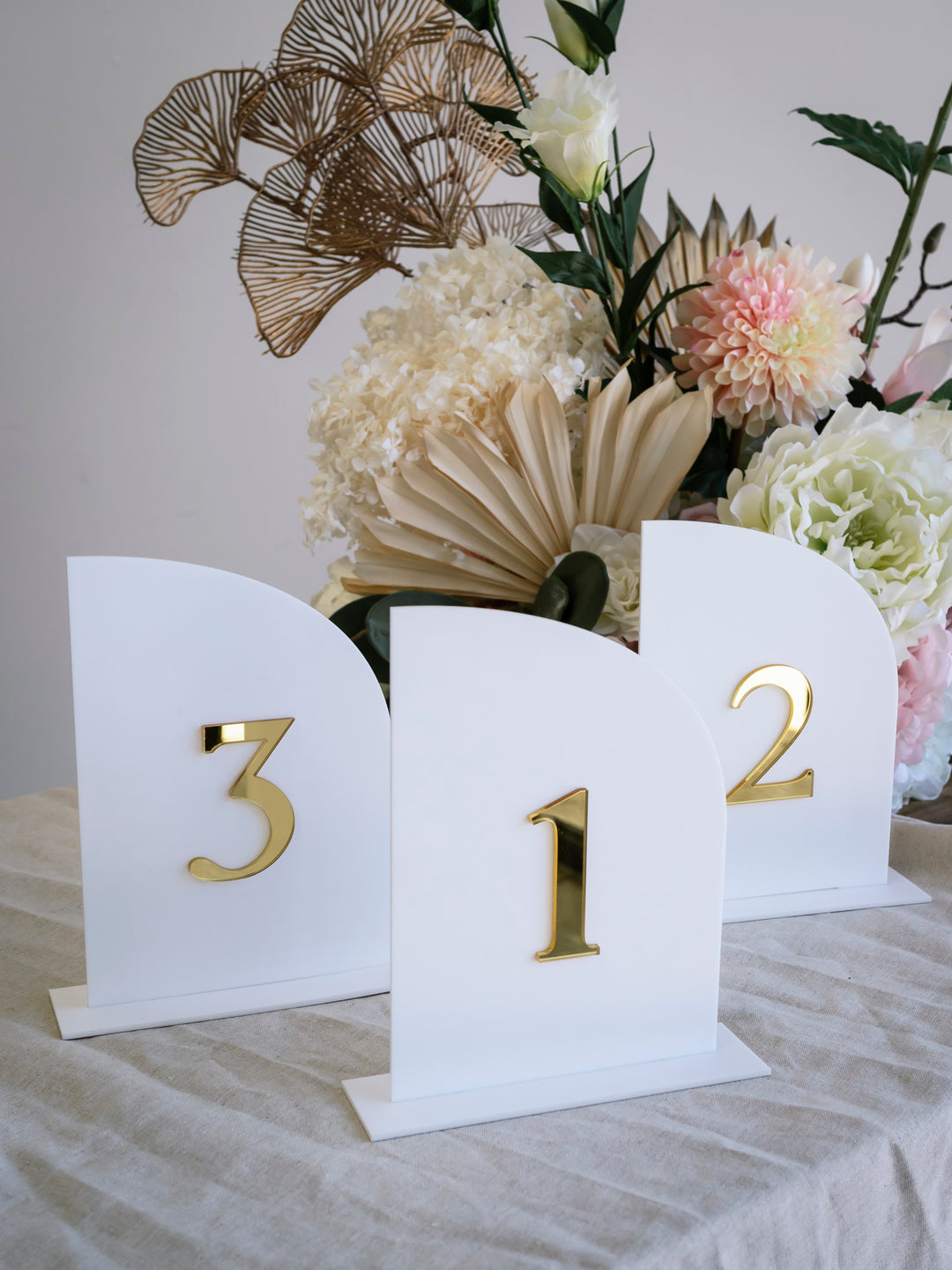 Layered Acrylic Table Numbers