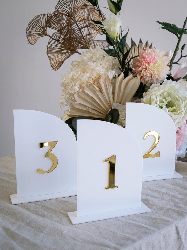 Layered Acrylic Table Numbers