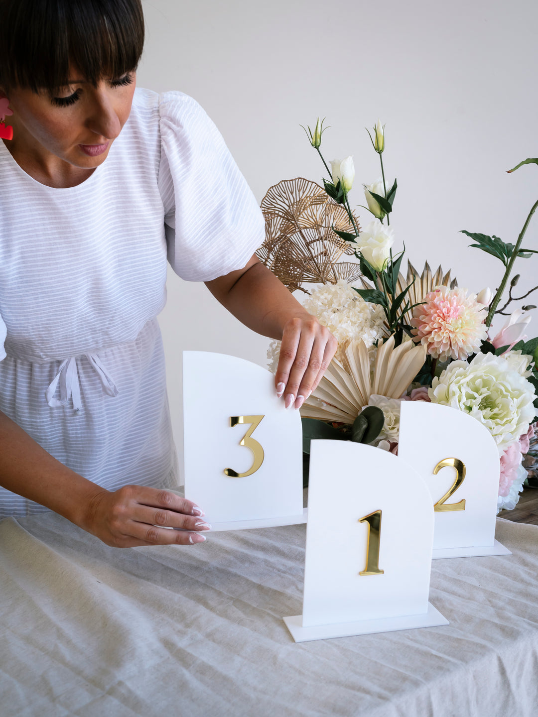 Layered Acrylic Table Numbers