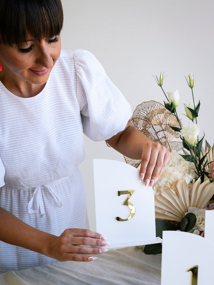 Layered Acrylic Table Numbers