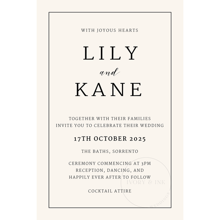 LILY Invitation Suite