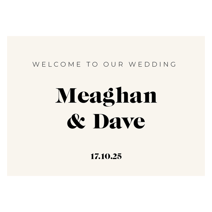 MEAGHAN Welcome Sign