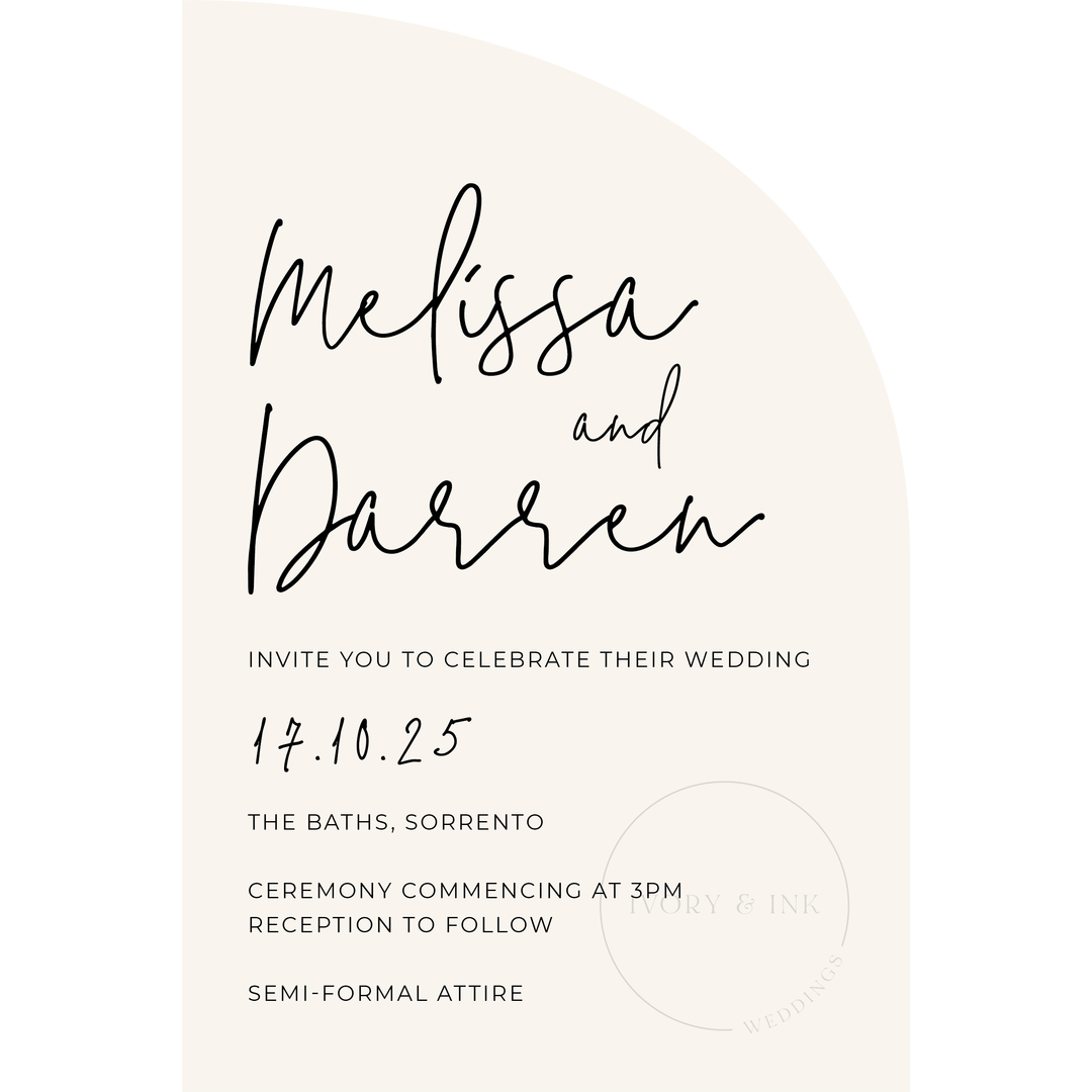 MELISSA invitation Suite