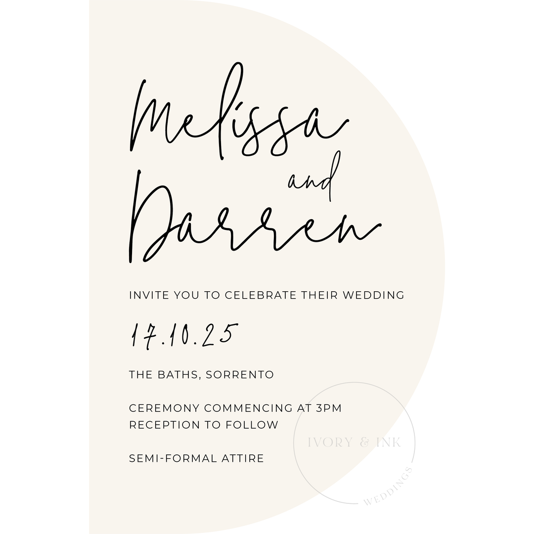 MELISSA invitation Suite