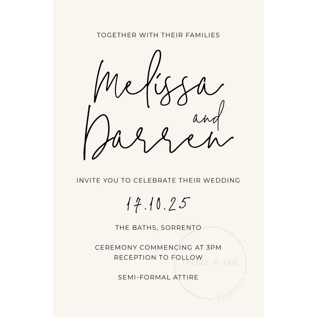 MELISSA invitation Suite