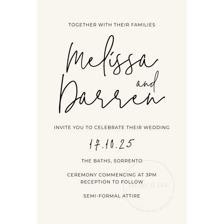 MELISSA invitation Suite