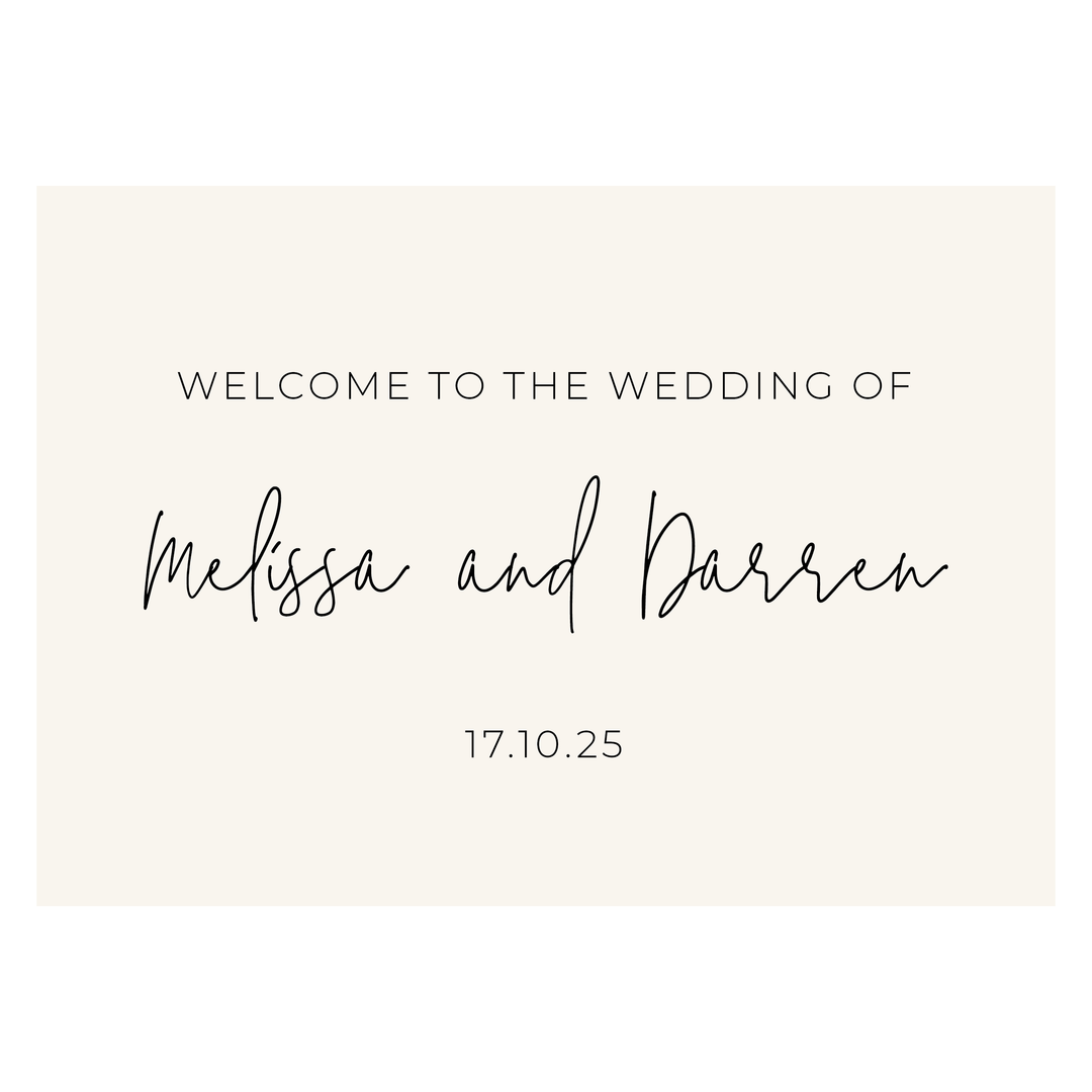 MELISSA Welcome Sign