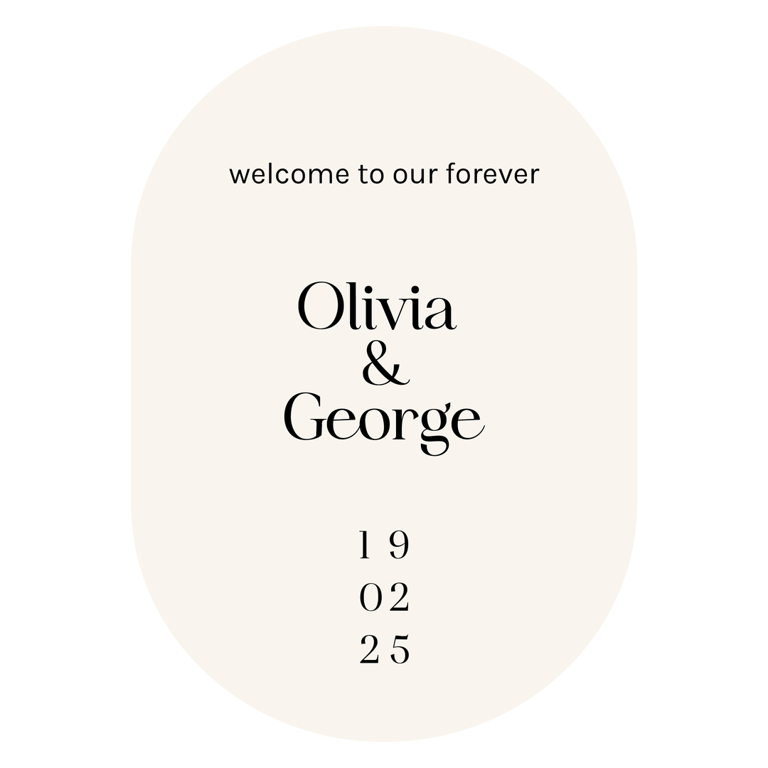 OLIVIA Welcome Sign