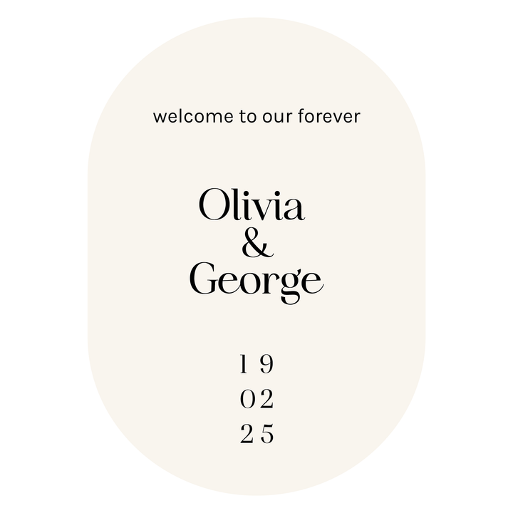 OLIVIA Welcome Sign