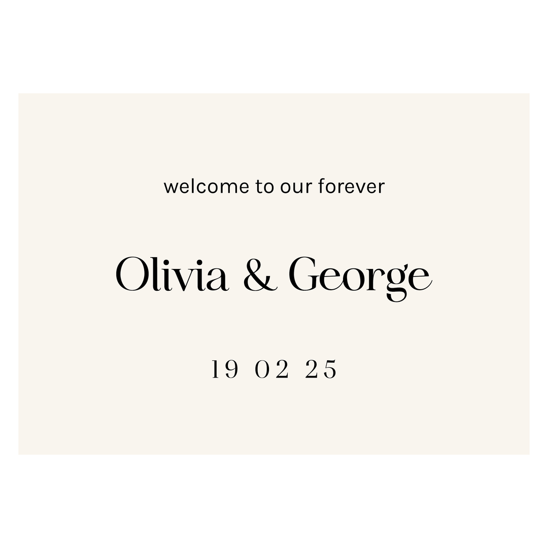 OLIVIA Welcome Sign