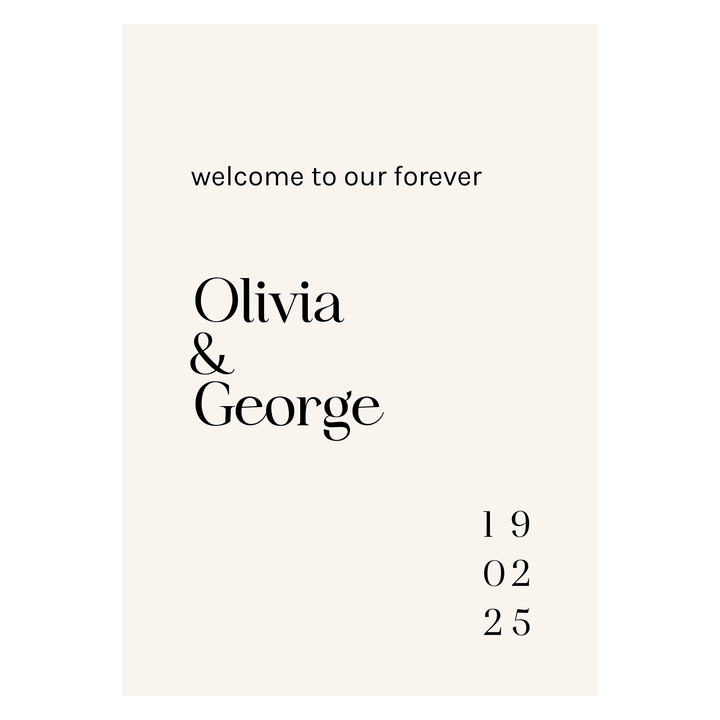 OLIVIA Welcome Sign