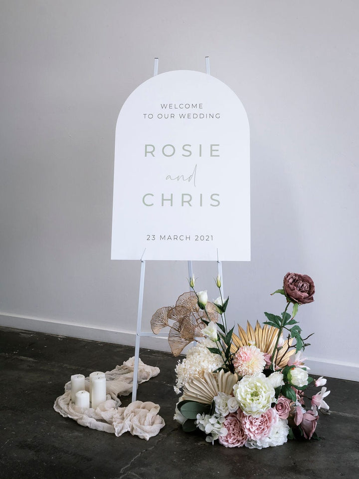 Ivory and Ink Weddings Hire White Easel Hire