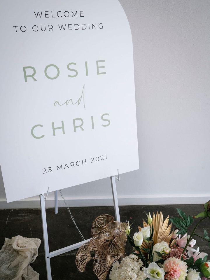 Ivory and Ink Weddings Hire White Easel Hire