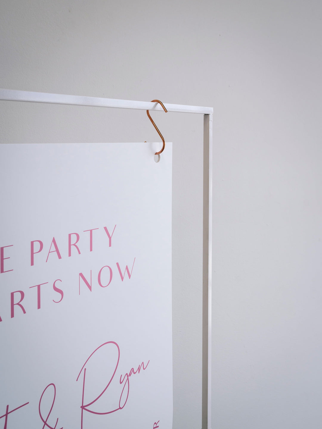 Ivory and Ink Weddings Hire White Metal Stand