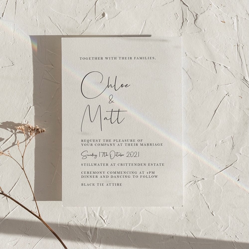 Ivory and Ink Weddings Invitations CHLOE Invitation Suite