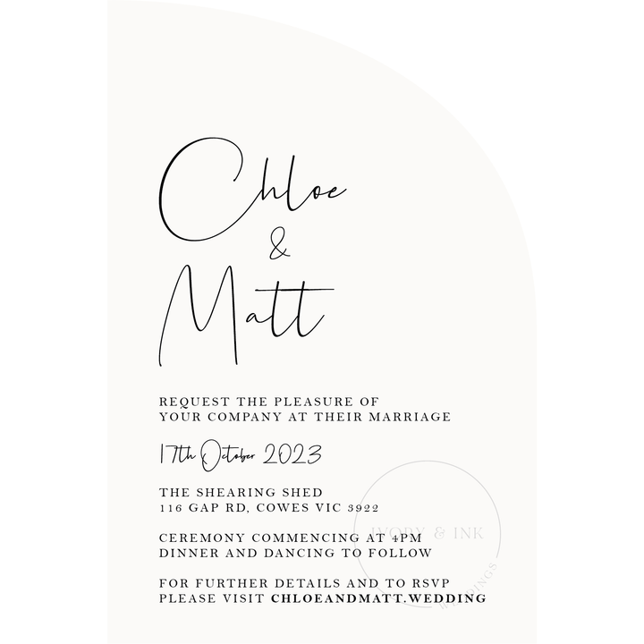 Ivory and Ink Weddings Invitations CHLOE Invitation Suite