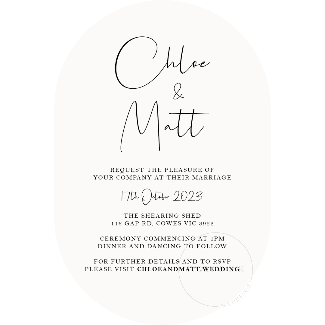 Ivory and Ink Weddings Invitations CHLOE Invitation Suite