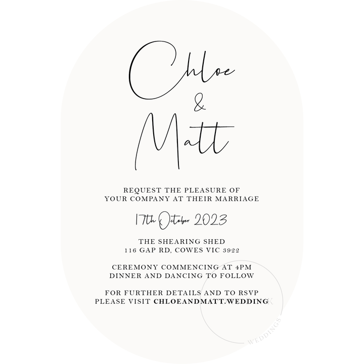 Ivory and Ink Weddings Invitations CHLOE Invitation Suite