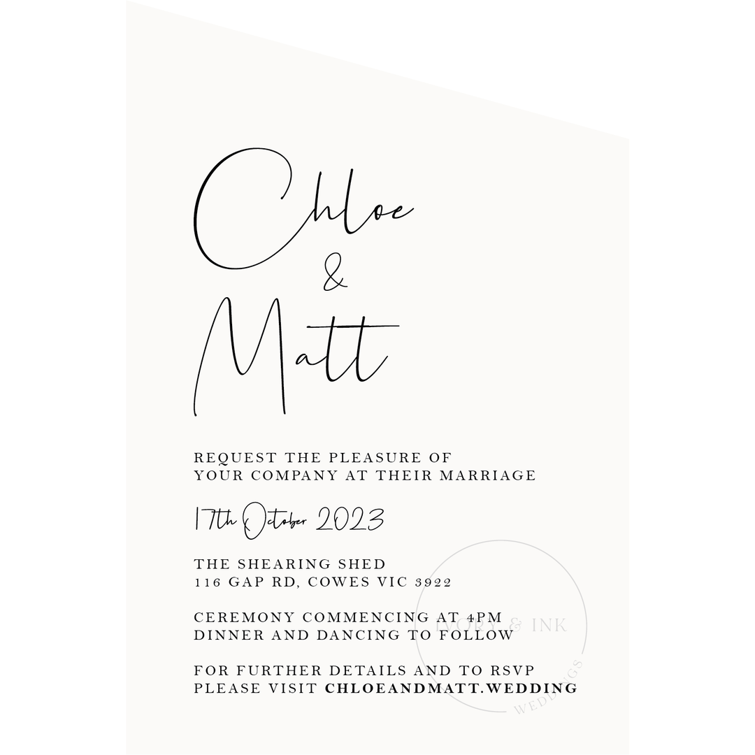 Ivory and Ink Weddings Invitations CHLOE Invitation Suite