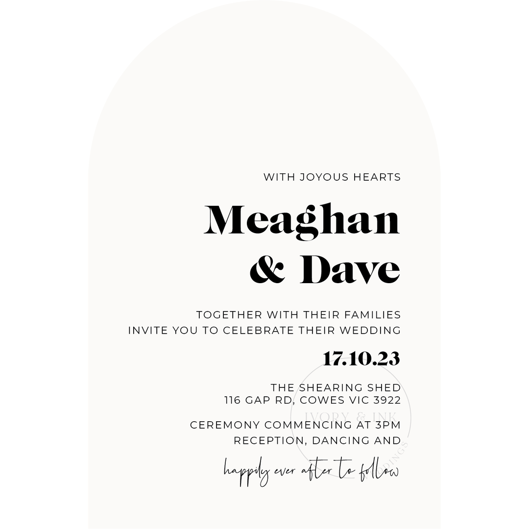 Ivory & Ink Weddings Invitations MEAGHAN Invitation Suite