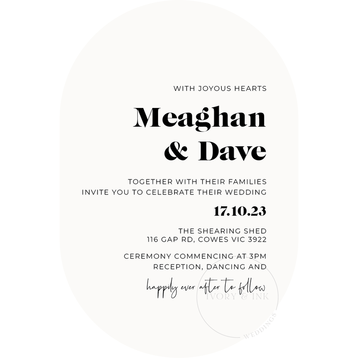 Ivory & Ink Weddings Invitations MEAGHAN Invitation Suite