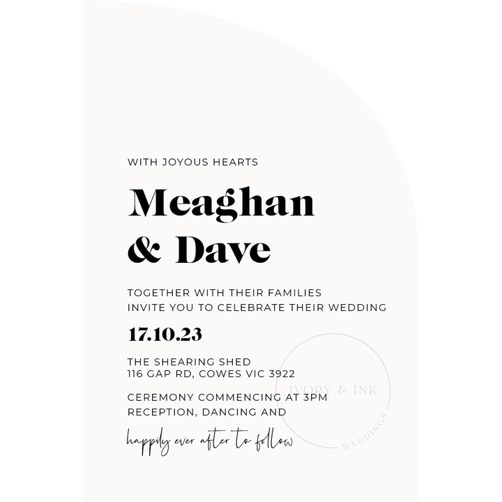 Ivory & Ink Weddings Invitations MEAGHAN Invitation Suite