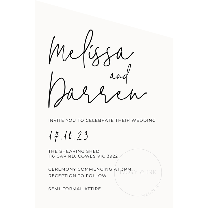 Ivory & Ink Weddings Invitations MELISSA invitation Suite