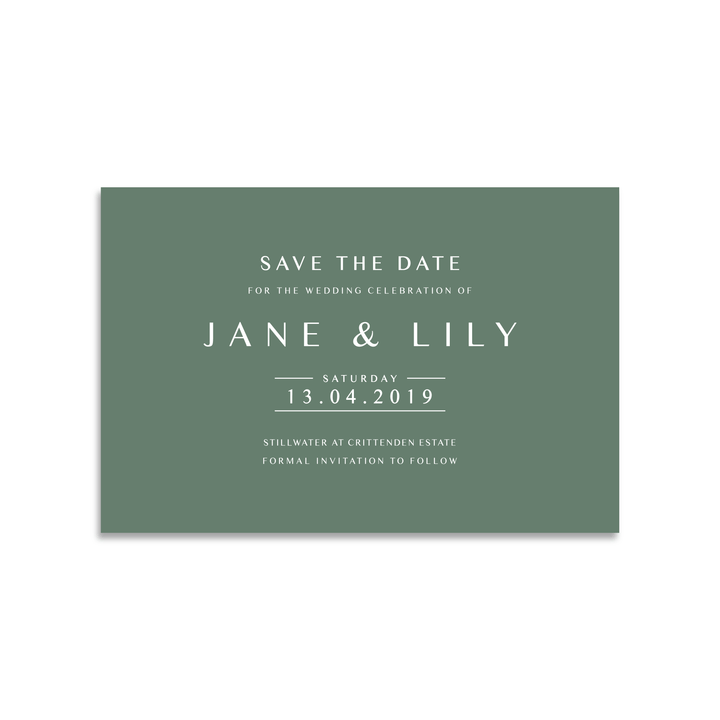 Ivory and Ink Weddings Save The Date JANE save the date