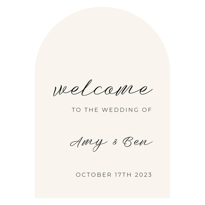 Ivory and Ink Weddings Welcome Sign AMY 2 Sign Package