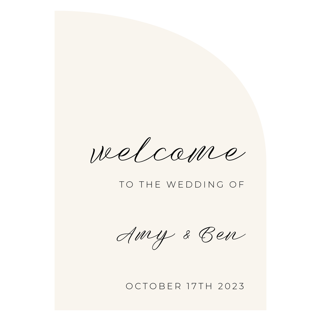 Ivory and Ink Weddings Welcome Sign AMY 2 Sign Package