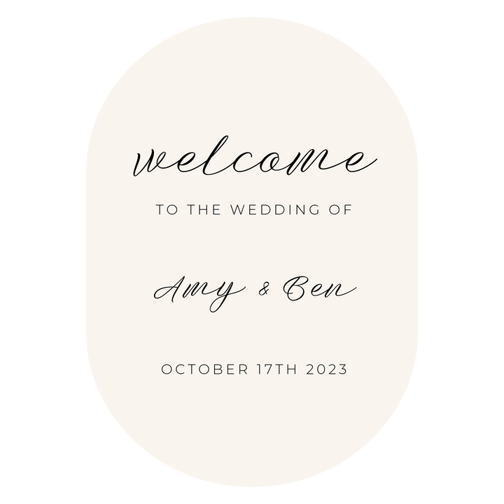 Ivory and Ink Weddings Welcome Sign AMY 2 Sign Package