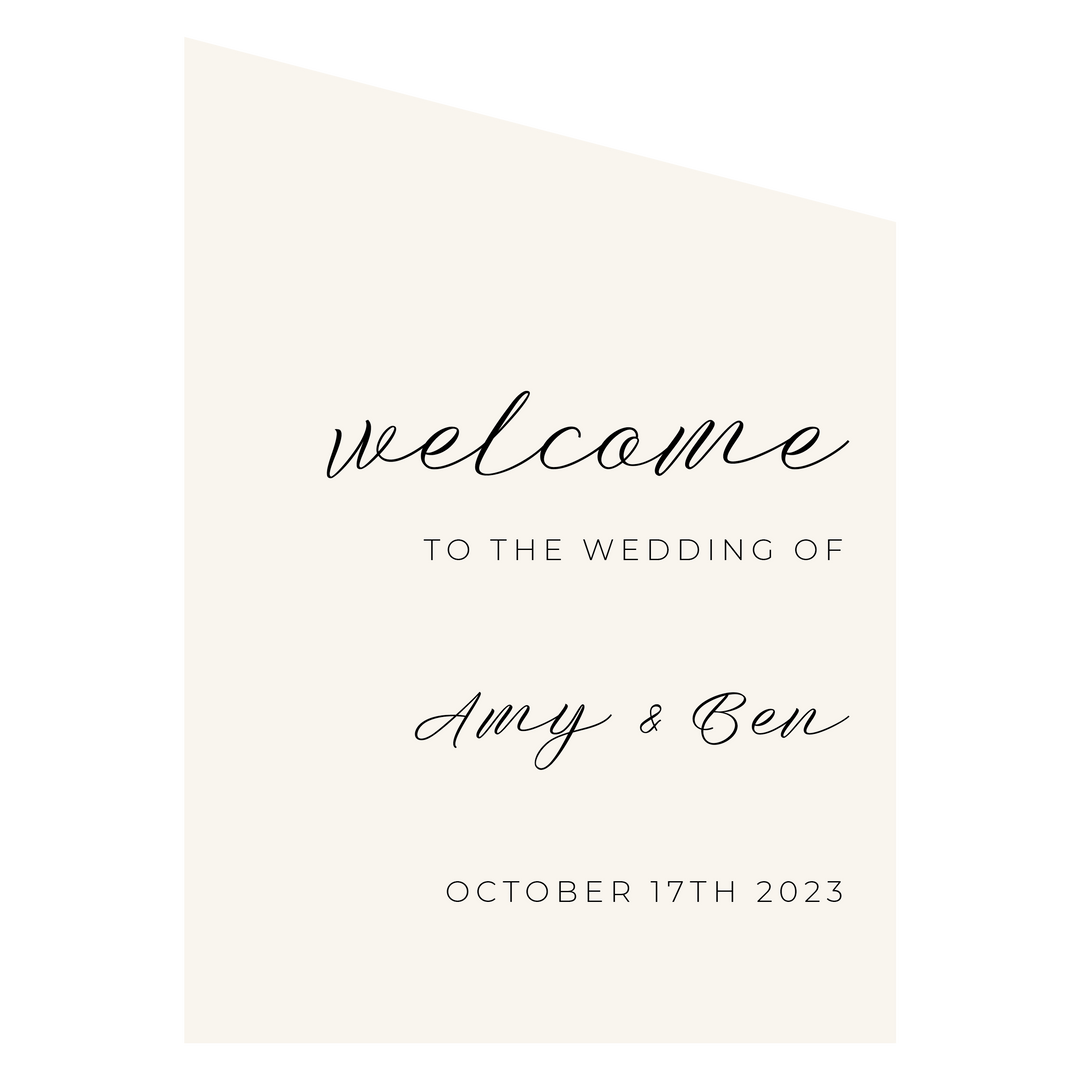 Ivory and Ink Weddings Welcome Sign AMY 2 Sign Package