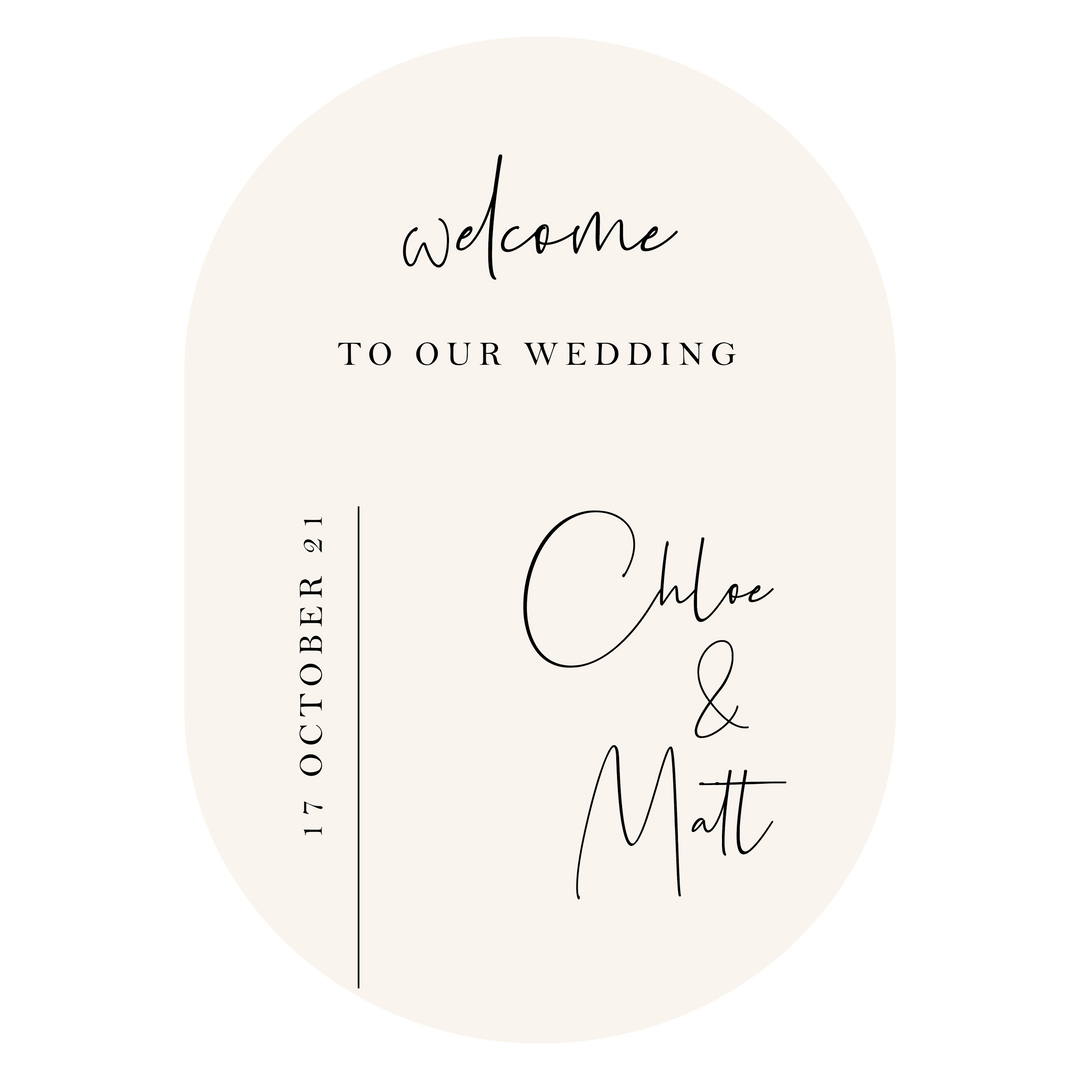 Ivory and Ink Weddings Welcome Sign CHLOE Welcome Sign