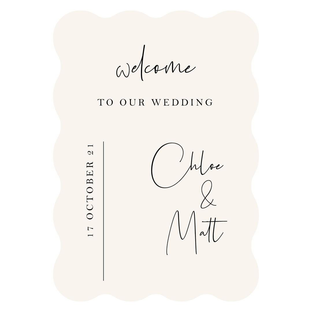 Ivory and Ink Weddings Welcome Sign CHLOE Welcome Sign