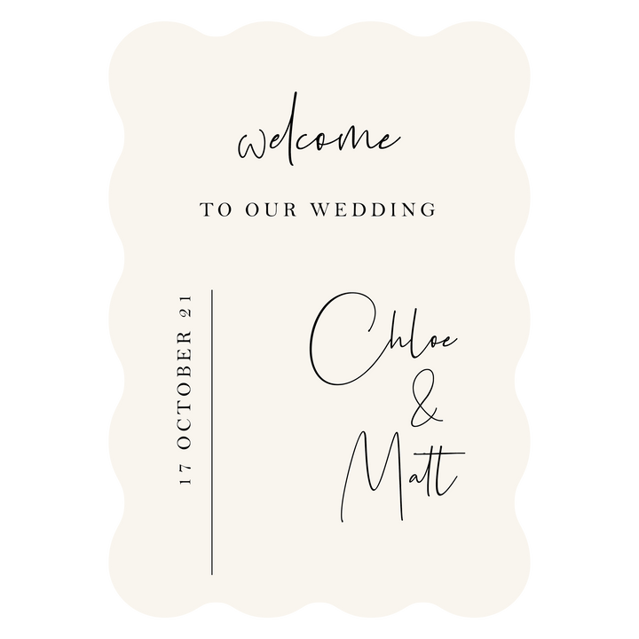 Ivory and Ink Weddings Welcome Sign CHLOE Welcome Sign