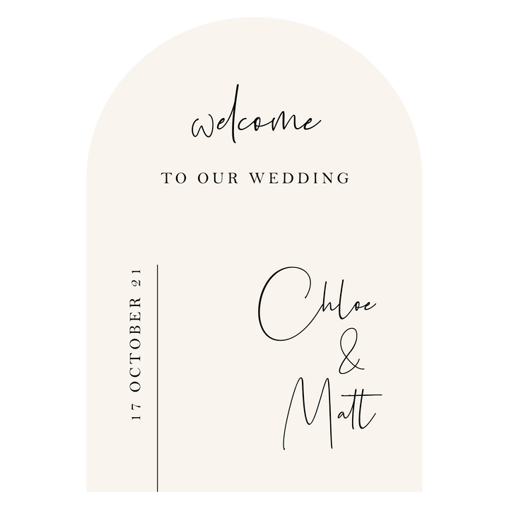 Ivory and Ink Weddings Welcome Sign CHLOE Welcome Sign