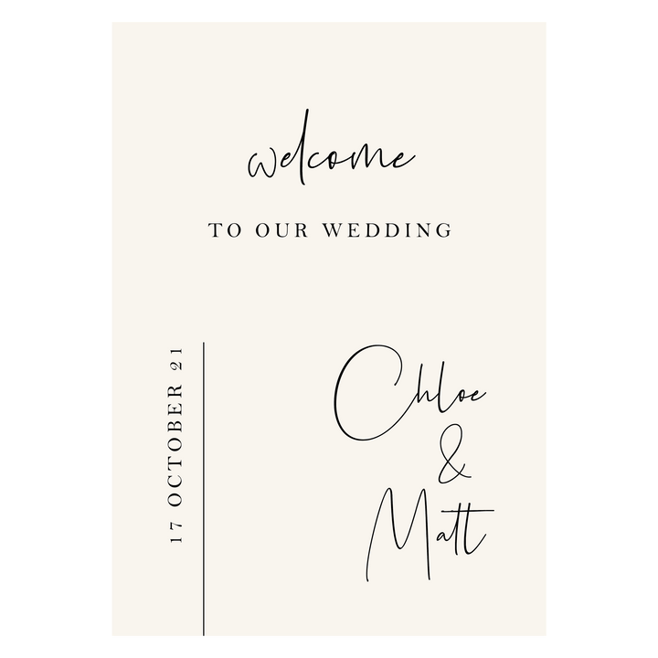 Ivory and Ink Weddings Welcome Sign CHLOE Welcome Sign