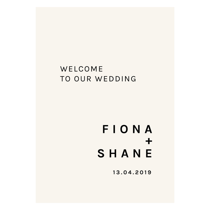 Ivory and Ink Weddings Welcome Sign FIONA 2 Sign Package