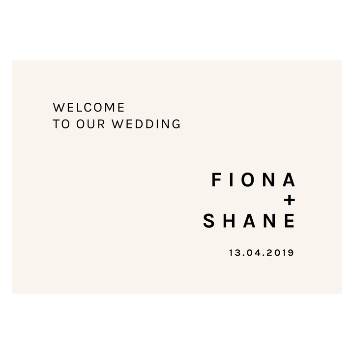 Ivory and Ink Weddings Welcome Sign FIONA 2 Sign Package