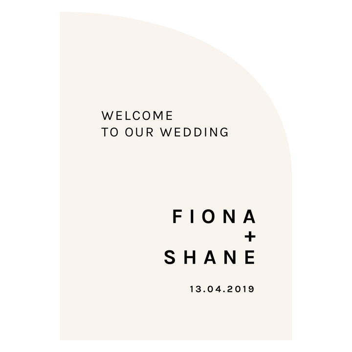 Ivory and Ink Weddings Welcome Sign FIONA 2 Sign Package