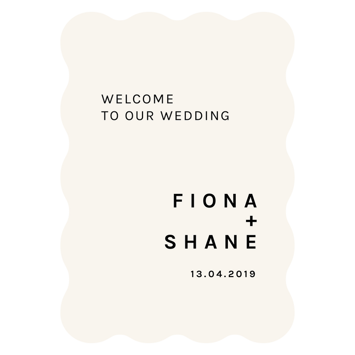 Ivory and Ink Weddings Welcome Sign FIONA 2 Sign Package