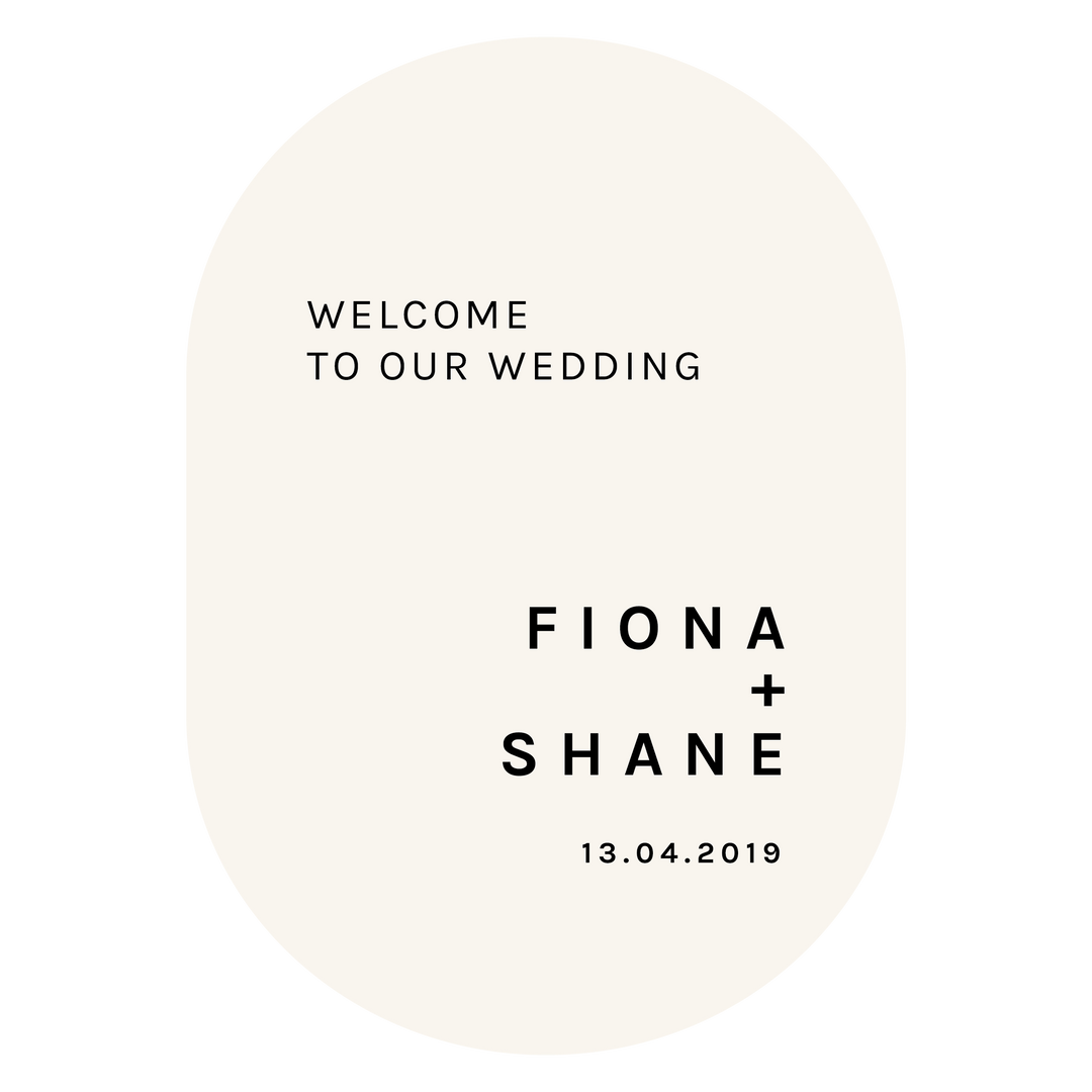 Ivory and Ink Weddings Welcome Sign FIONA 2 Sign Package