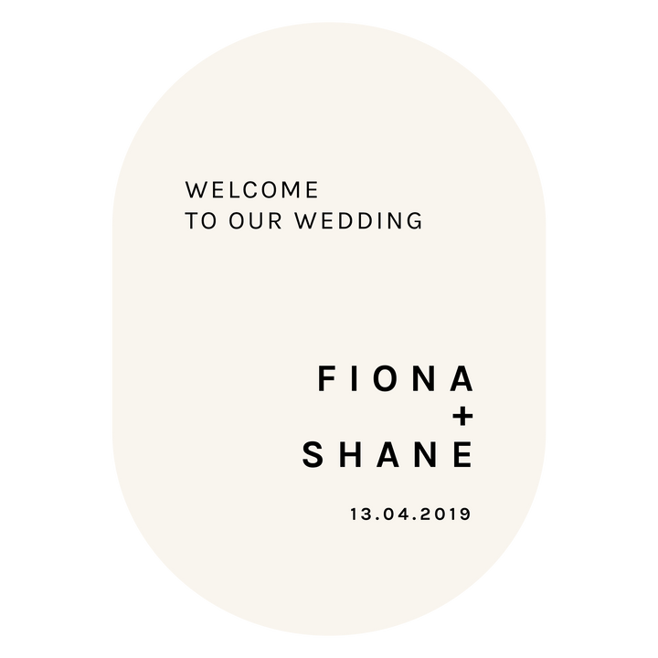 Ivory and Ink Weddings Welcome Sign FIONA 2 Sign Package