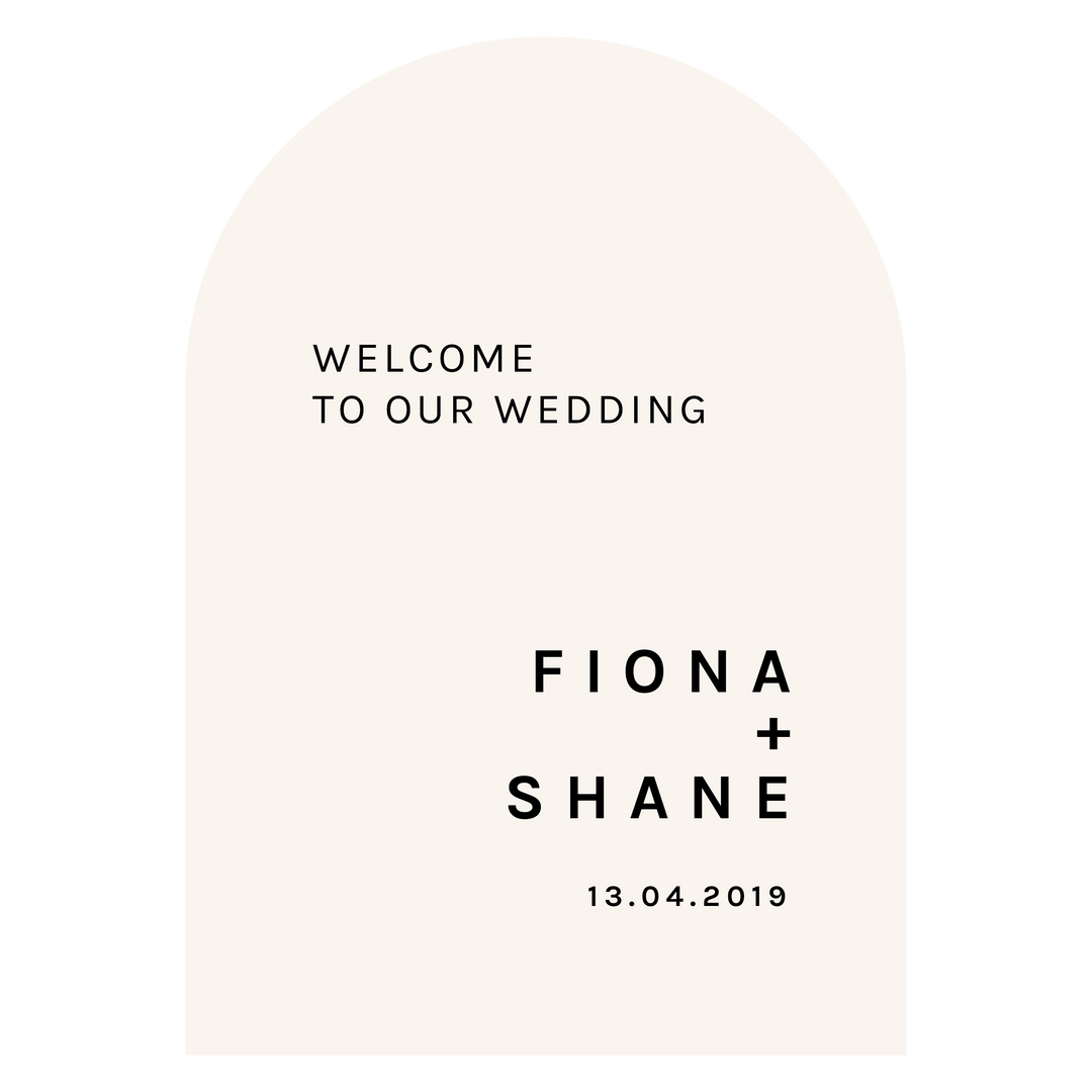 Ivory and Ink Weddings Welcome Sign FIONA 2 Sign Package